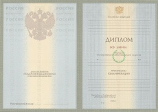 Диплом специалиста с 2004 по 2009 годы